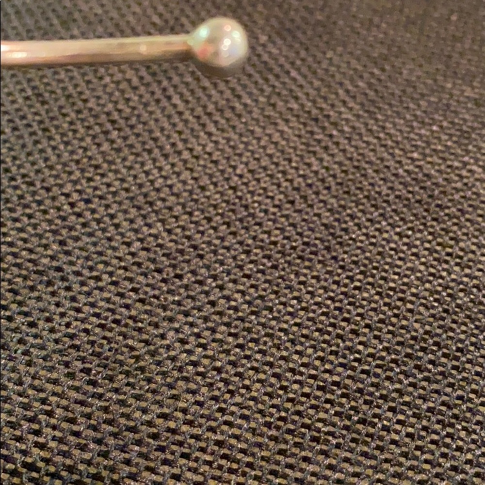 Sterling Silver Cuff Bracelet Removable Bead - image 5